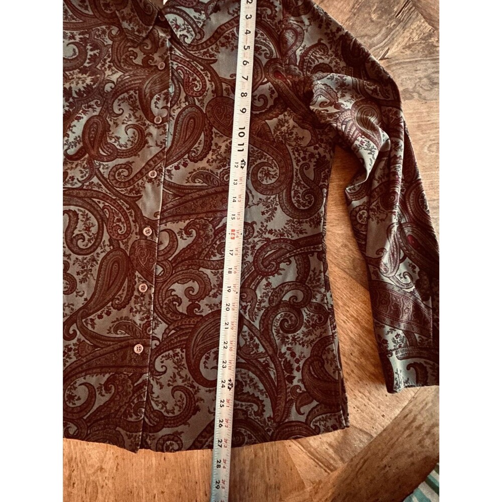 Equestrian - Dark Academia- Cottage CabinCore - Paisley Button-Up - Size Medium - Picture 6 of 10